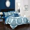 Chic Home 2/3 Piece Majorca Super soft microfiber Large Printed Medallion REVERSIBLE with Geometric Printed Backing Duvet Set